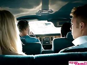 Hot blonde chloe couture fucks step manstick in back seat chiefly family vacation