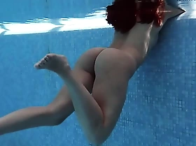 Diana rius concerning hot titties rubs her body underwater