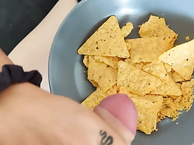 Fagged poison for nachos rubbing away sperm