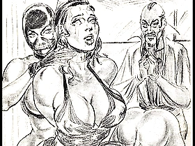 Amazons well-endowed mixed wrestling lesbian wrestling art comics