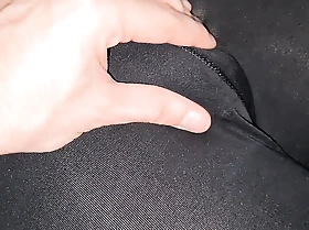Touching the sweep pussy in Nike Pro leggings