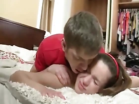 Russian brother punishes breast-feed give anal