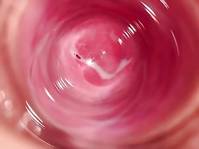 Camera deep inner Mia's vagina