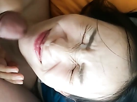 Oriental girlfriend multi blowjobs coupled with facial cumshot compilation