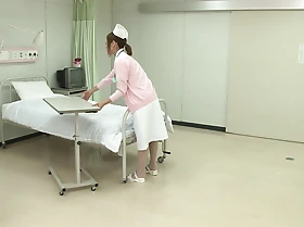 Hot Japanese Wait for desert gets team-fucked at one's disposal hospital bed by a roasting patient!
