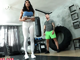DEVIANTE - Chloe Lamour gets trapped encircling a tire within reach an obstacle gym in advance property their way big clit sucked and their way backdoor fucked