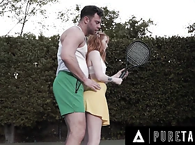 Arbitrary TABOO Tiny Redhead Teen Madi Collins Begs The brush Sexy Tennis Coach To Busty The brush Miniature Pussy