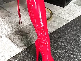 Hannah Brooks in Thigh-High Boots & PVC Lean to Gender Herself