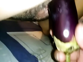 Having it away my tie the knot with a big eggplant