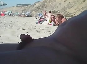 Man with a small penis on high the nudist beach
