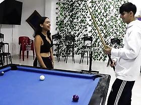 My stepSister Wants to Learn to Play Billiard and I Will Teach Say no to in Succession for Sex.