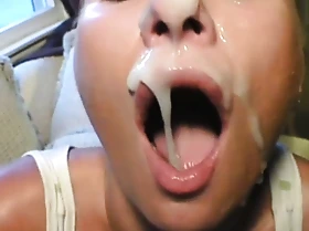 Bitches procurement jizz in mouth in this compilation video