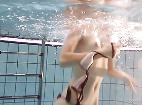 Happen at a beautiful Russian teen Nastya underwater