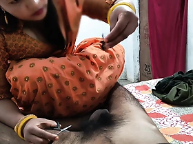 Desi Devar Bhabhi Remove Their Respective Unapproachable Part Hairs and Had Sex Pile up
