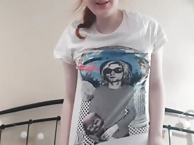 Transitory redhead in glasses makes you cum!