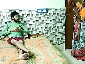 Indian teen boy fucking with hot beautiful maid Bhabhi! Undiminished homemade sex