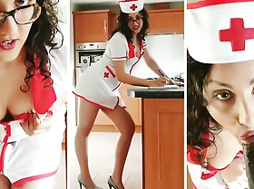 Poor goo bank nurse collects patient's sample with her mouth - deepthroat blowjob with mammoth cumshot pay off pov
